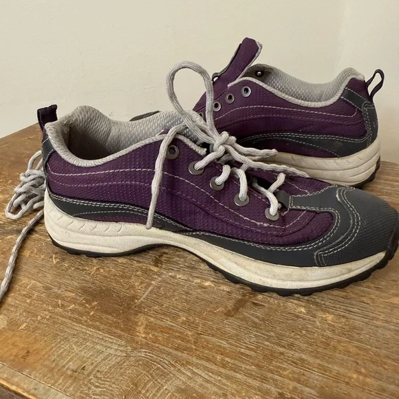 L.L. Bean Hiking Walking Shoes Purple and Gray Sneakers Women Sz 8 - Picture 4 of 9
